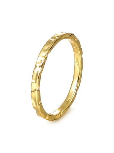 K1502 gold 925 Sterling Silver Geometric Minimalist Band Ring