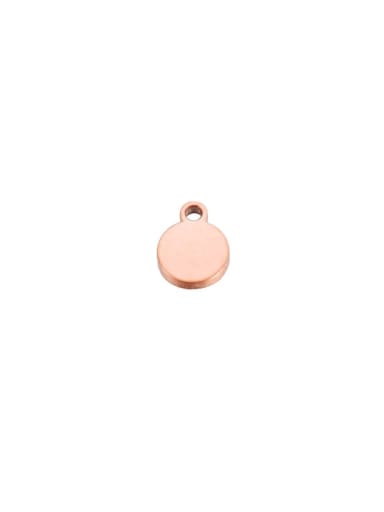 rose gold Stainless steel disc pendant tail tag