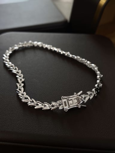 custom 925 Sterling Silver High Carbon Diamond Wheatear Dainty Bracelet