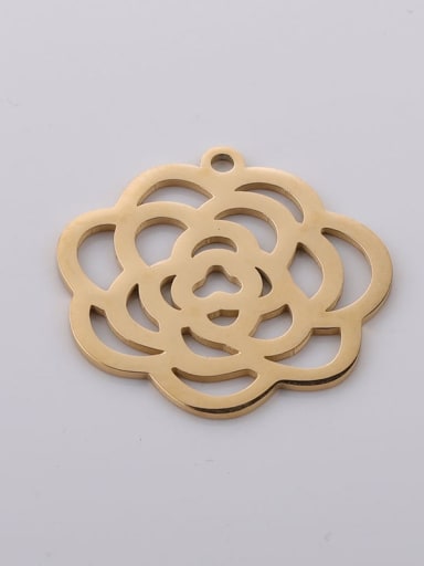golden Stainless steel Flower Minimalist Pendant