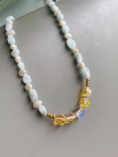 Titanium Steel Freshwater Pearl Beaded Necklace