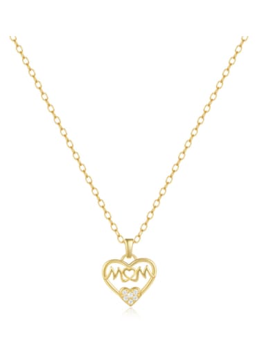 custom 925 Sterling Silver Cubic Zirconia Heart Dainty Necklace