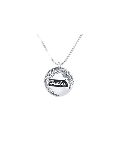 925 Sterling Silver Round Trend Necklace