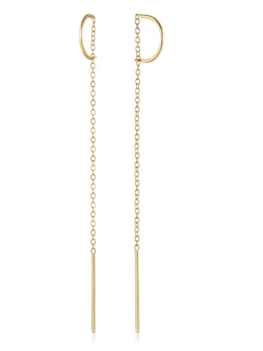 925 Sterling Silver Tassel Minimalist Threader Earring