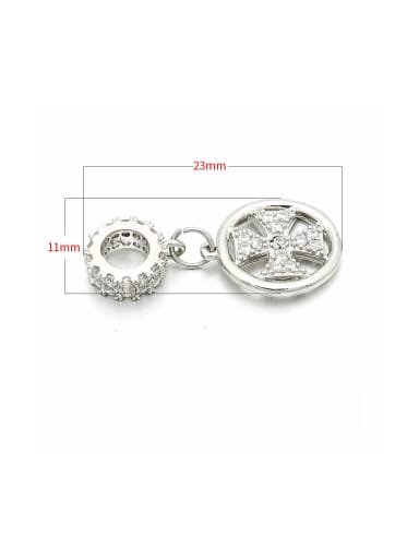 Brass Microset Bracelet Necklace Spacer Pendant
