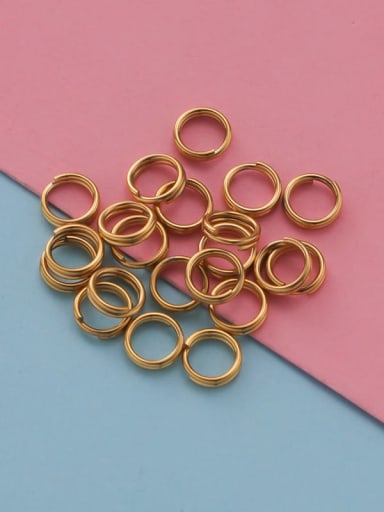 golden Stainless Steel Double Ring Open Ring Jewelry Accessories