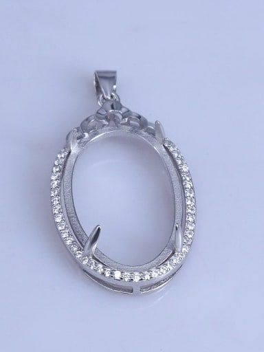 925 Sterling Silver Pendant Setting Stone size: 18*25mm