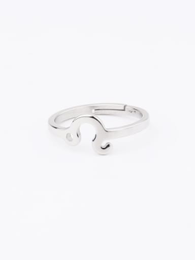 leo Stainless steel creative simple constellation open ring