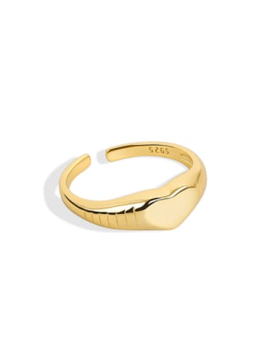 18k gold 925 Sterling Silver Heart Minimalist Band Ring