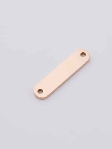 Stainless steel double hole long strip tag