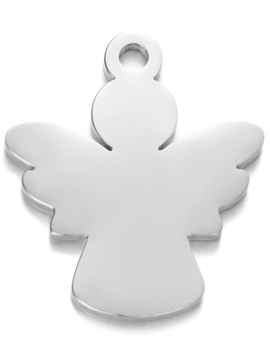 Stainless steel Angel Charm Height : 17 mm , Width: 20 mm