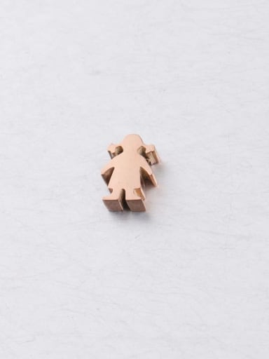 Rose Gold Stainless steel little girl Beads Minimalist Findings & Components