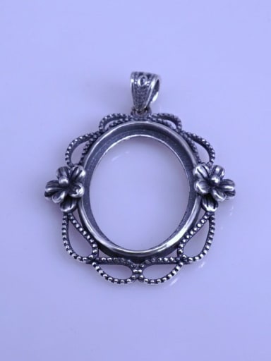 custom 925 Sterling Silver Oval Pendant Setting Stone size: 20*28mm