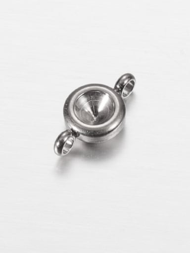 Dh021 steel color (6.5mm) Stainless Steel Birthstone Bottom Support