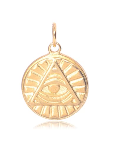 Stainless steel Gold Plated Evil Eye Charm Height : 19 mm , Width: 29 mm