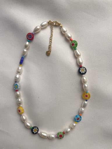 Freshwater Pearl Multi Color Bohemia Handmade Beading Necklace