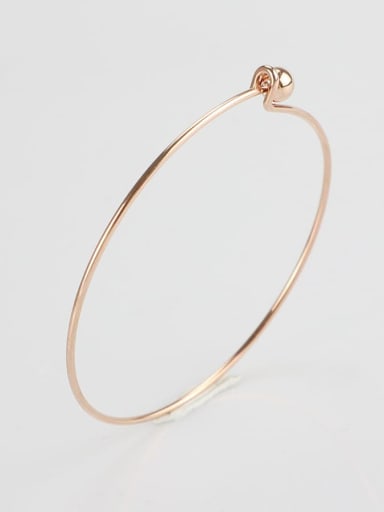 Stainless steel open simple threaded bead detachable bracelet