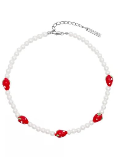 Freshwater Pearl Friut Bohemia Beaded Necklace