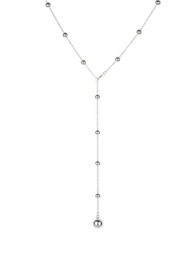 925 Sterling Silver Ball Vintage Tassel Necklace