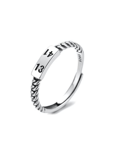 925 Sterling Silver Number 1314 Vintage Band Ring