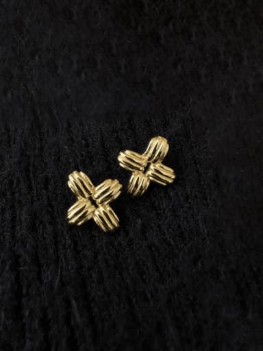 925 Sterling Silver Flower Vintage Stud Earring