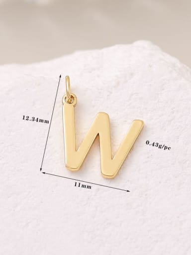 Brass Minimalist English  Letter  Pendant