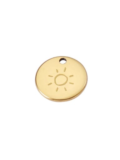 Golden sun Stainless steel Round Sun Minimalist Pendant