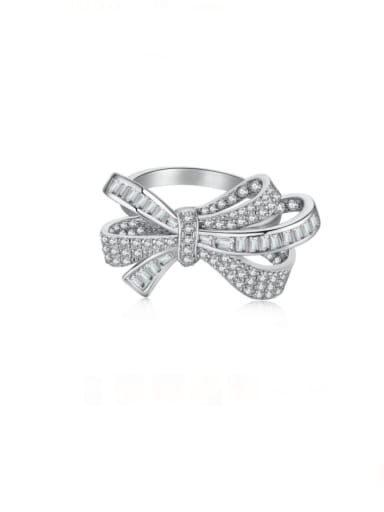 925 Sterling Silver Cubic Zirconia Butterfly Luxury Band Ring