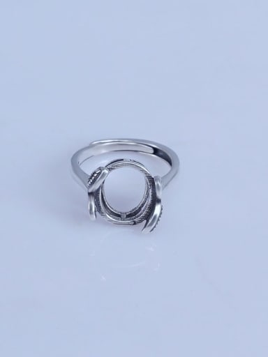 925 Sterling Silver Geometric Ring Setting Stone size: 11*13mm