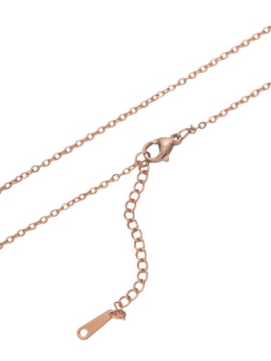 Rose Gold  Long Tail Card Stainless steel Minimalist Cable Chain
