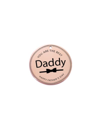 rose gold Stainless steel personality simple father's day gift pendant