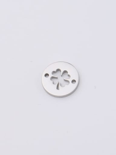 Steel color Stainless steel circle hollow four-leaf clover Connectors