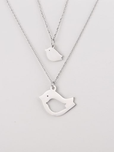 Stainless steel Bird Minimalist Multi Strand Necklace