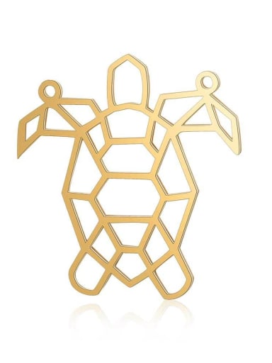 Stainless steel Gold Plated Turtle Charm Height : 28mm , Width:  30mm