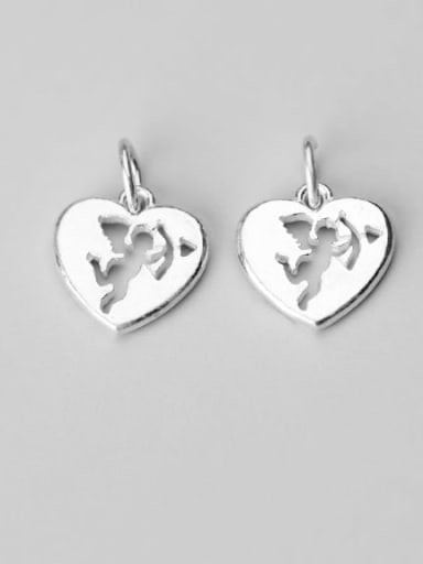 925 Sterling Silver Anger Heart Charm Height : 13.5 mm , Width: 13 mm