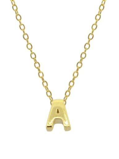 Gold A 925 Sterling Silver Heart Minimalist Necklace