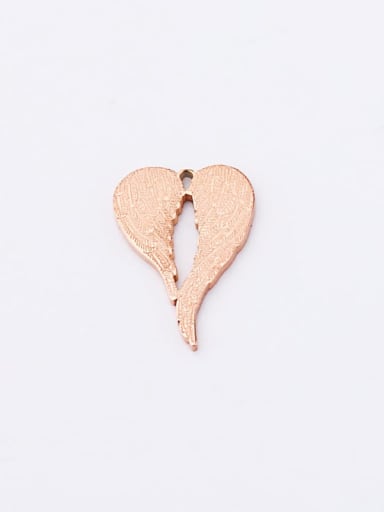 Stainless steel  heart-shaped angel wings feathers Pendant