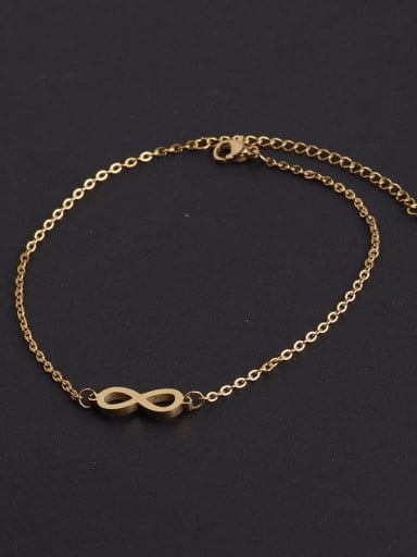 golden Stainless steel Number Minimalist Bracelet