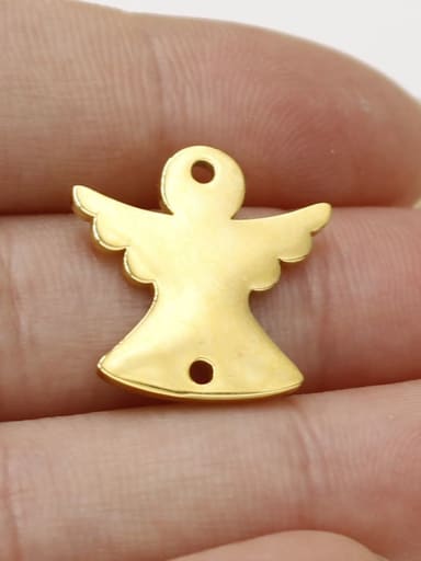 golden Stainless steel Angel Double hole Trend Pendant