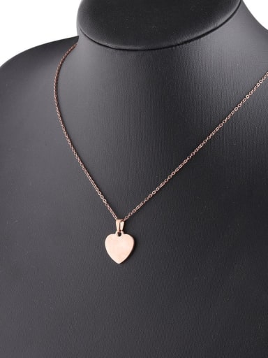 rose gold Stainless steel Heart Minimalist Necklace