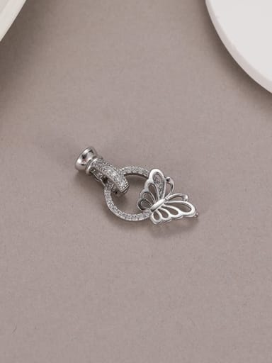 Brass Cubic Zirconia Minimalist Heart  DIY Pendant