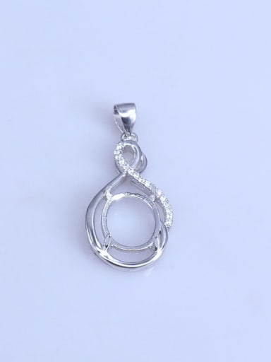925 Sterling Silver Oval Pendant Setting Stone size: 10*12mm