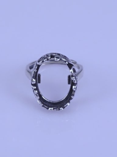 925 Sterling Silver Oval Ring Setting Stone size: 13*17mm