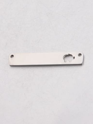 Stainless steel rectangular hollow elephant two-hole pendant Connectors