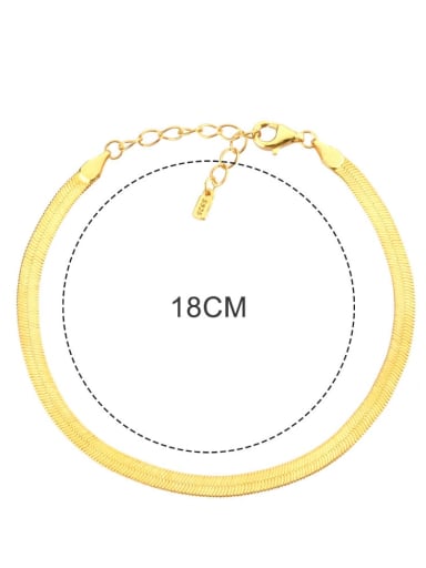18k gold [bracelet] 925 Sterling Silver Snake Bone Chain Minimalist Necklace