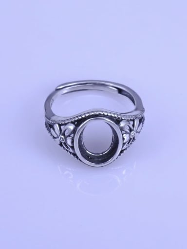 925 Sterling Silver Geometric Ring Setting Stone size: 8*10mm