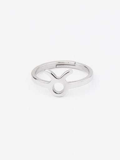 Taurus Stainless steel creative simple constellation open ring