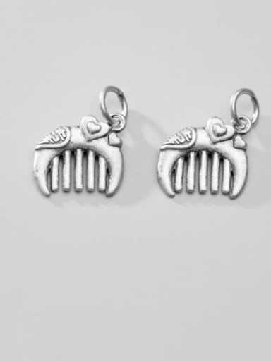 925 Sterling Silver Comb Heart Charm Height : 13.5 mm , Width: 13 mm