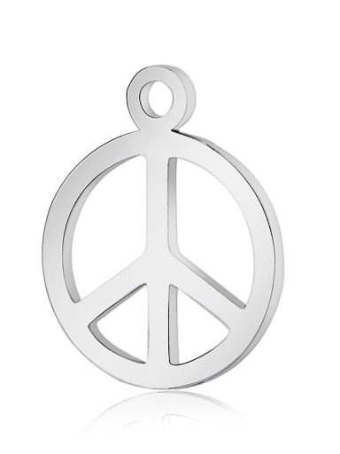 Stainless steel Round Charm Height : 14 mm , Width: 12 mm