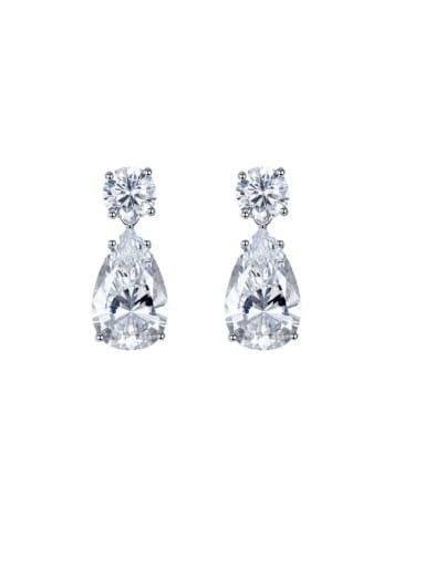 925 Sterling Silver High Carbon Diamond Water Drop Luxury Drop Earring